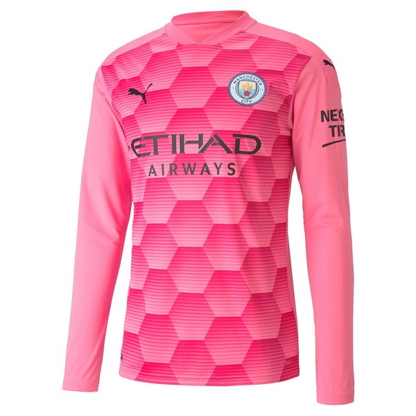 Tailandia Camiseta Manchester City Tercera Equipación ML Portero 2020-2021 Rosa